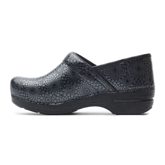 Dansko 40 9.5-10 Black Silver Medallion Patent Leather Professional Clogs - Picture 2 of 12